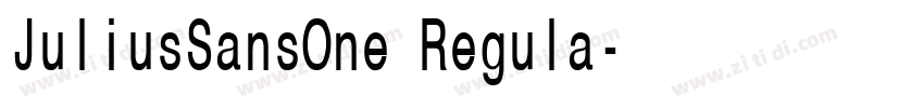 JuliusSansOne Regula字体转换